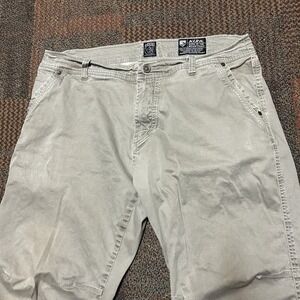 Kuhl Slackr Pants Size Men 40x32 Tan Outdoor Hiking Camping Vintage Patina Dye